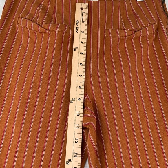 Anthropologie Essential Slim Trouser Pants Rust with Stripes Cropped Size 6 - Picture 7 of 13